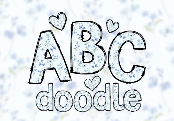 Download Doodle Floral Alphabet PNG Letters Font - Letters font Collection