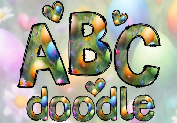 Download Easter Doodle Alphabet PNG Letters Font - Letters font Collection