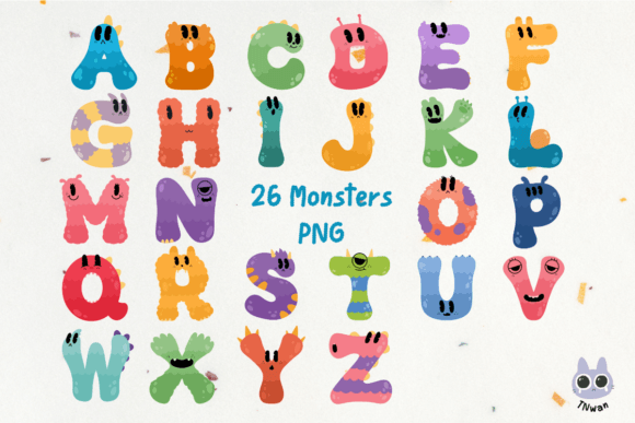 Download Alphabet Monster Letters Font Clipart - Letters font Collection