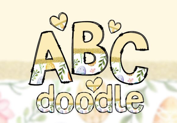 Download Easter Doodle Letters Font Sublimation - Letters font Collection